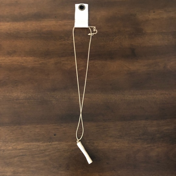 NWT Anthropologie Bamboo Monogram Necklace “I” - Picture 5 of 8